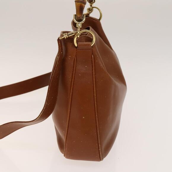 GUCCI Bamboo Hand Bag Leather Brown Gold 001 2113 001 2113 - Picture 4 of 12